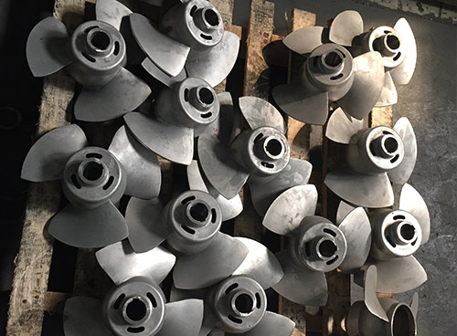 What is the angle of an axial impeller?